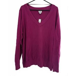 NEW Worthington Women's Sweater Size 3X Rose Pullover Cotton Rayon Nylon